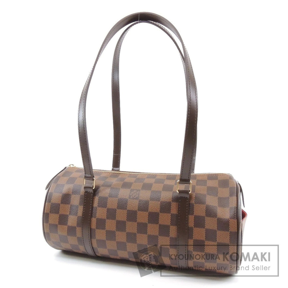 Louis Vuitton Papillon Damier Canvas Top Handle Bag Brown